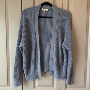 Madewell periwinkle blue heavy knit cardigan sweater. Size medium.